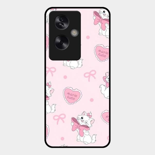 Cute Kitty Bliss Glass Case Cover For Oppo A79 5G