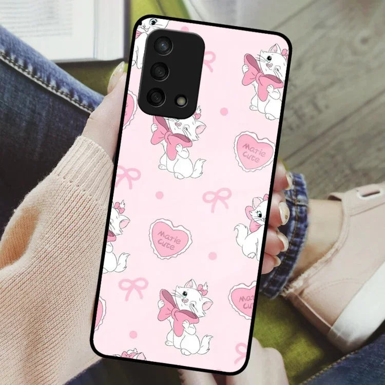 Cute Kitty Bliss Glass Case Cover For Oppo - ShopOnCliQ