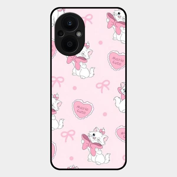 Cute Kitty Bliss Glass Case Cover For Oppo F21S Pro 5G