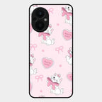 Cute Kitty Bliss Glass Case Cover For Oppo F21S Pro 5G