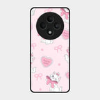 Cute Kitty Bliss Glass Case Cover For Oppo F27 5G