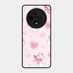 Cute Kitty Bliss Glass Case Cover For Oppo F27 Pro Plus 5G