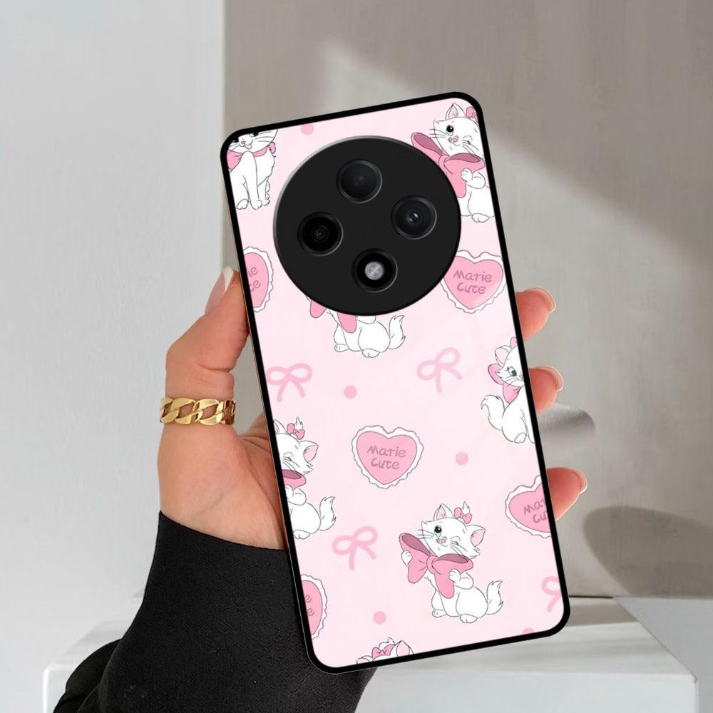 Cute Kitty Bliss Glass Case Cover For Oppo