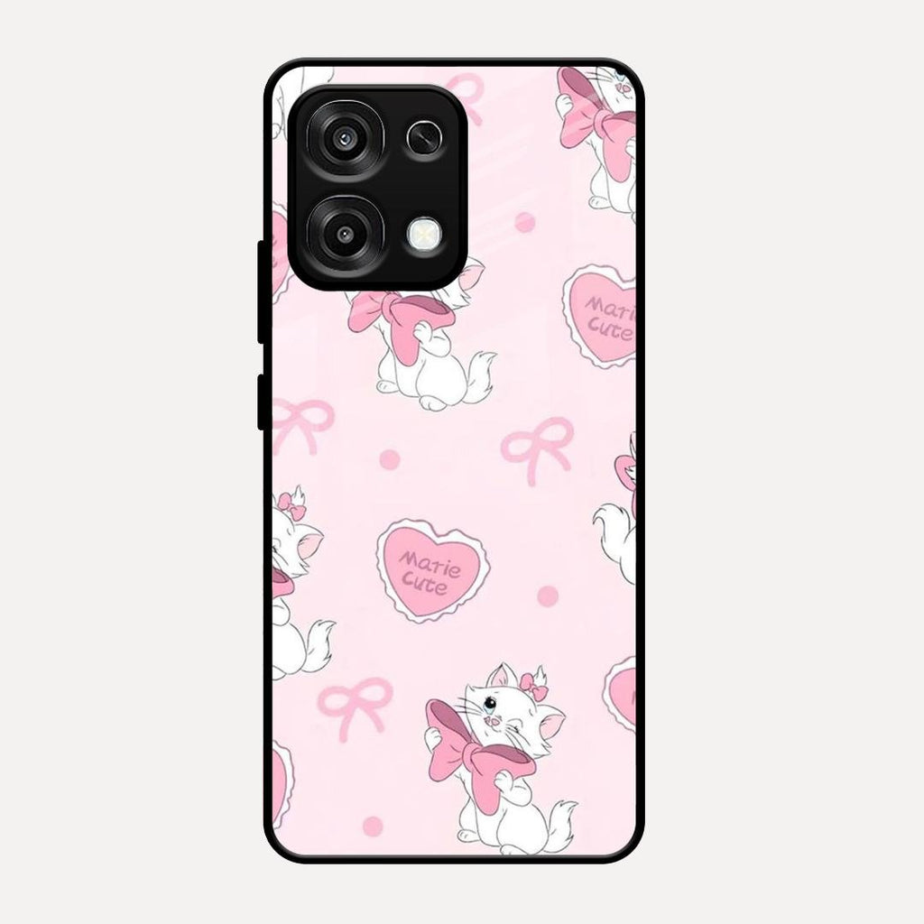 Cute Kitty Bliss Glass Case Cover For Oppo F31 5G