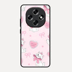 Cute Kitty Bliss Glass Case Cover For Oppo F31 Pro 5G