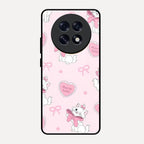 Cute Kitty Bliss Glass Case Cover For Oppo F31 Pro Plus 5G