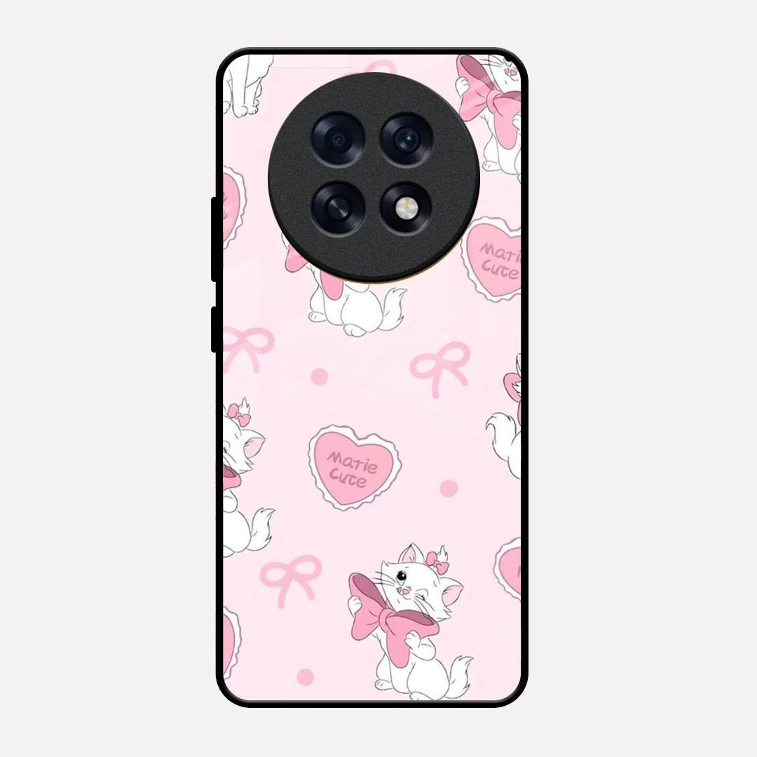 Cute Kitty Bliss Glass Case Cover For Oppo F31 Pro Plus 5G