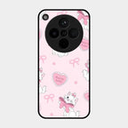 Cute Kitty Bliss Glass Case Cover For Oppo Find X8 5G