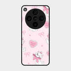 Cute Kitty Bliss Glass Case Cover For Oppo Find X8 Pro 5G