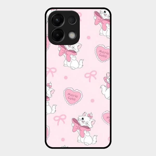 Cute Kitty Bliss Glass Case Cover For Oppo K13 5G