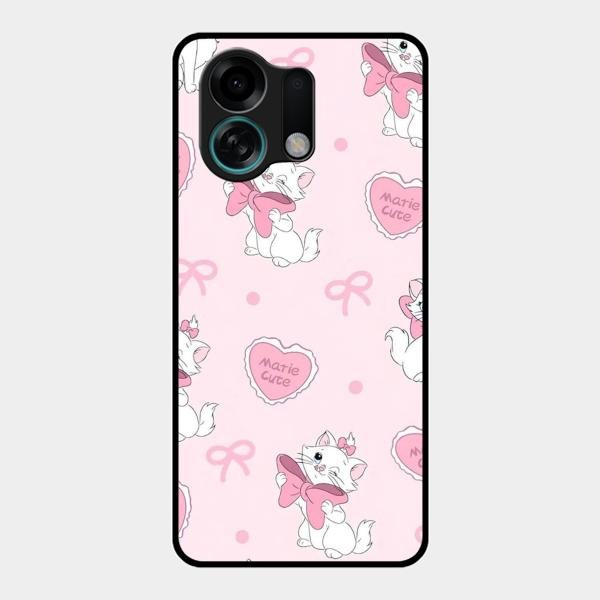 Cute Kitty Bliss Glass Case Cover For Oppo K13 Turbo 5G