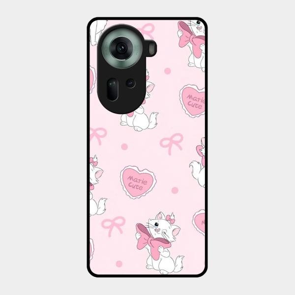 Cute Kitty Bliss Glass Case Cover For Oppo Reno 11 5G