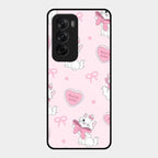 Cute Kitty Bliss Glass Case Cover For Oppo Reno 12 5G