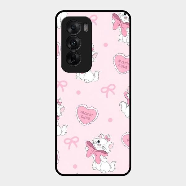 Cute Kitty Bliss Glass Case Cover For Oppo Reno 12 5G