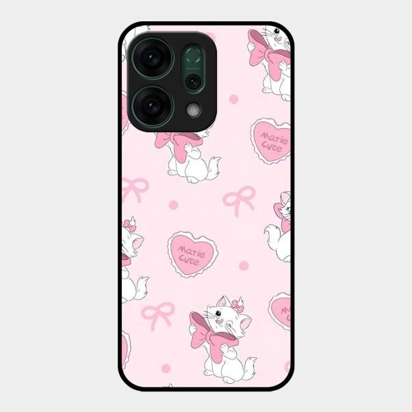Cute Kitty Bliss Glass Case Cover For Oppo Reno 14 5G
