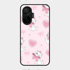 Cute Kitty Bliss Glass Case Cover For Poco F7 5G