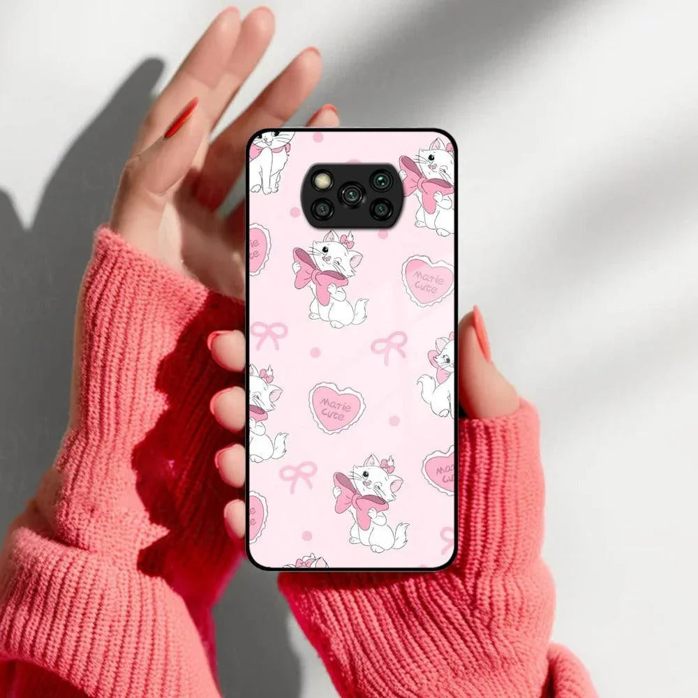 Cute Kitty Bliss Glass Case Cover For Poco - ShopOnCliQ