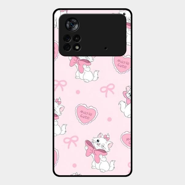 Cute Kitty Bliss Glass Case Cover For Poco X4 Pro 5G