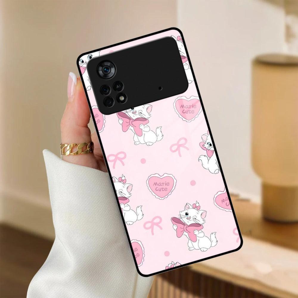 Cute Kitty Bliss Glass Case Cover For Poco - ShopOnCliQ