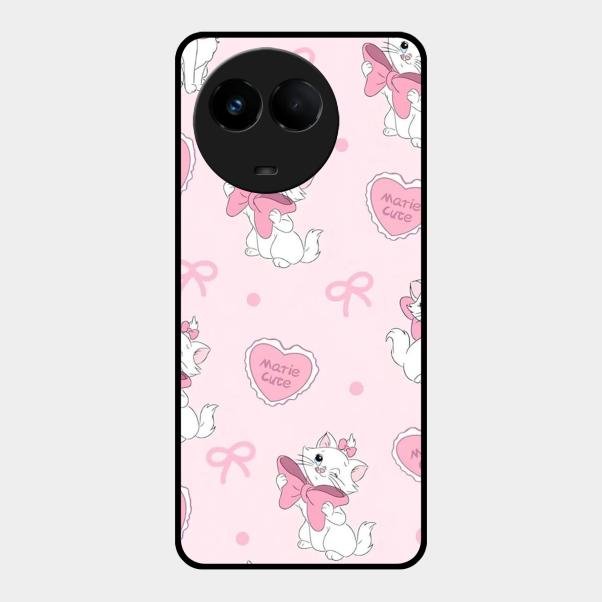 Cute Kitty Bliss Glass Case Cover For Realme 11 5G
