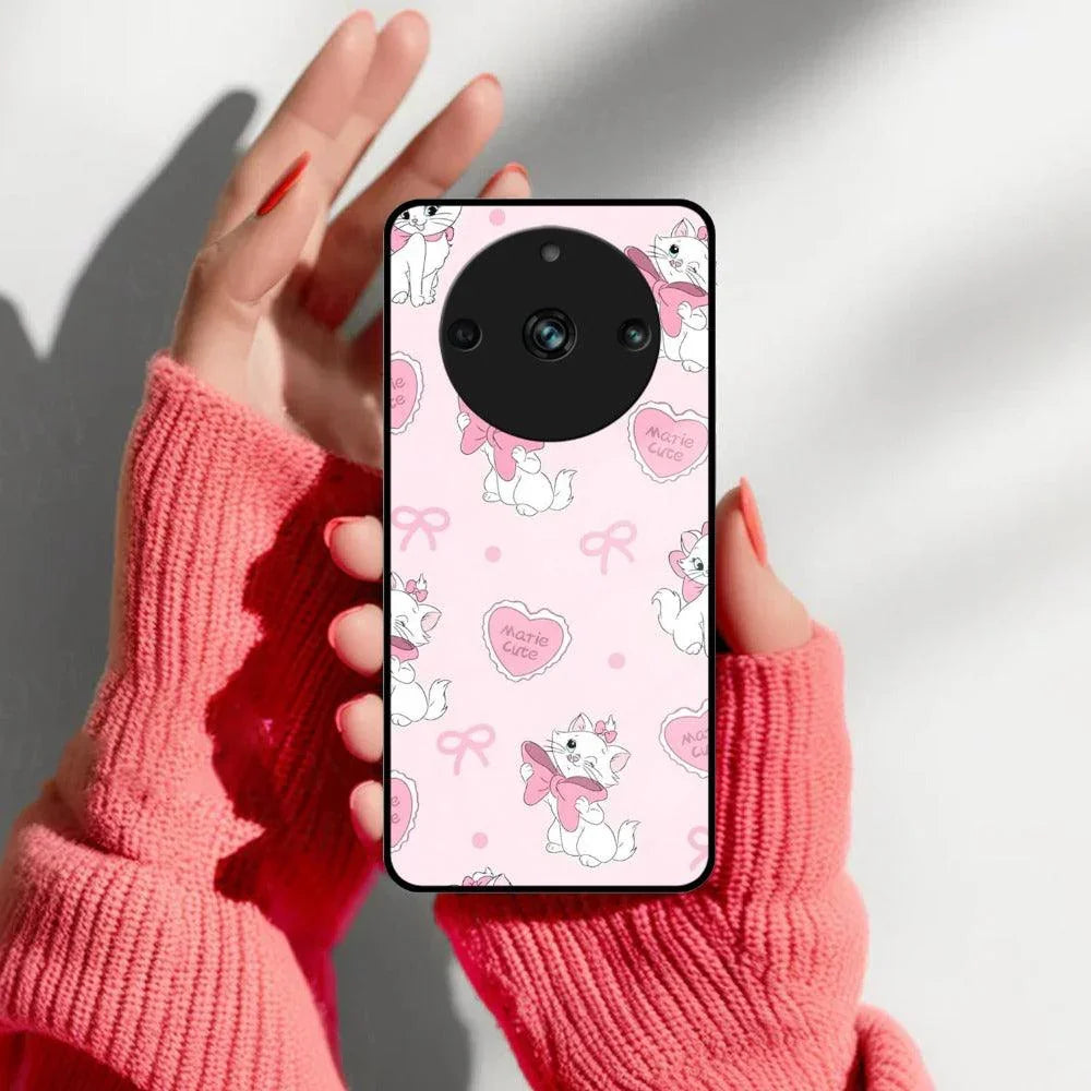 Cute Kitty Bliss Glass Case Cover For Realme/Narzo - ShopOnCliQ