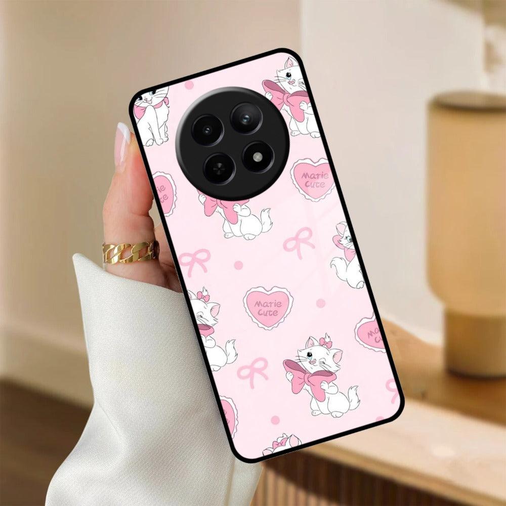 Cute Kitty Bliss Glass Case Cover For Realme/Narzo