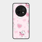 Cute Kitty Bliss Glass Case Cover For Realme 13 Plus 5G