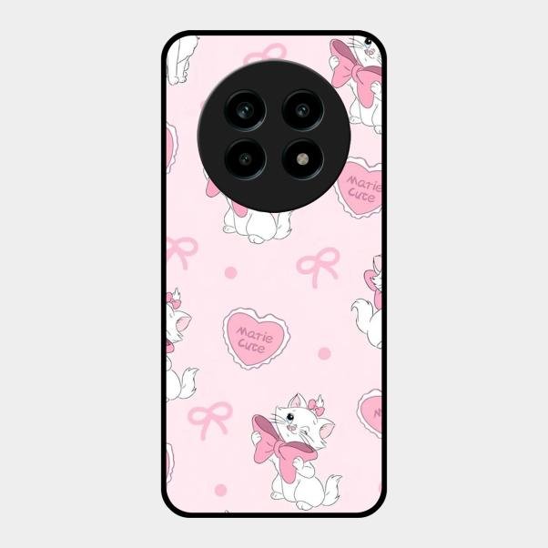 Cute Kitty Bliss Glass Case Cover For Realme 13 Pro Plus 5G