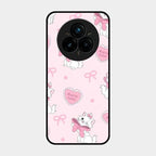 Cute Kitty Bliss Glass Case Cover For Realme 14 Pro 5G
