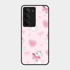 Cute Kitty Bliss Glass Case Cover For Realme 14X 5G