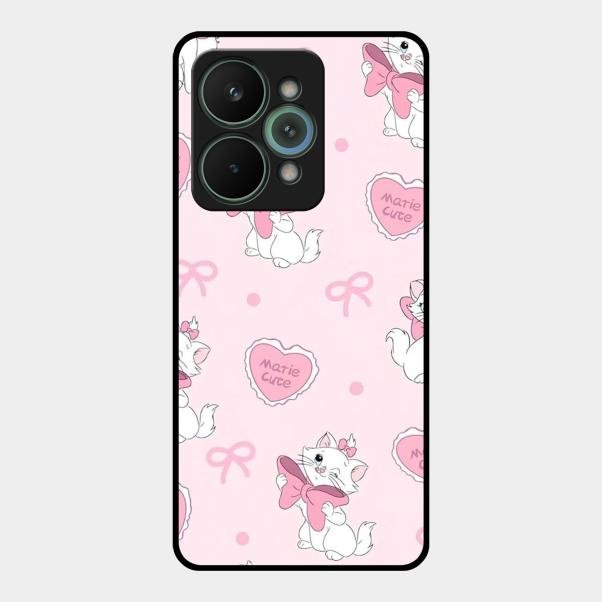 Cute Kitty Bliss Glass Case Cover For Realme 15 Pro 5G