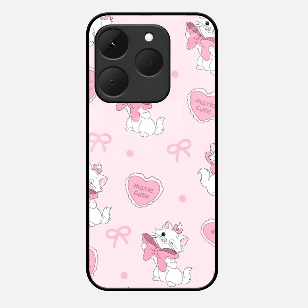 Cute Kitty Bliss Glass Case Cover For Realme 15T 5G