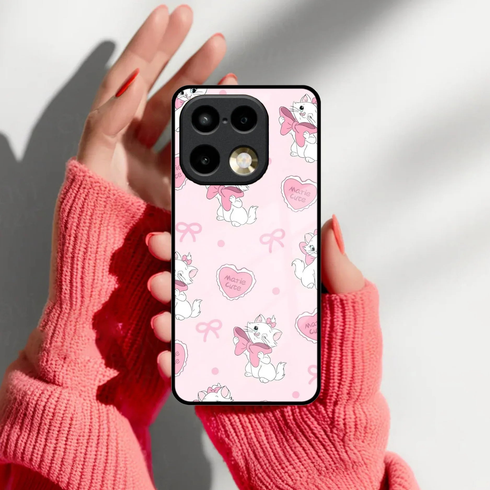 Cute Kitty Bliss Glass Case Cover For Realme 16 Pro Plus 5G