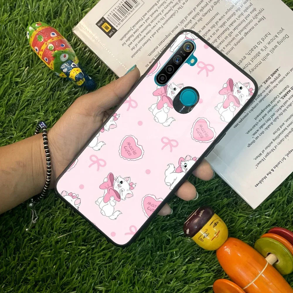 Cute Kitty Bliss Glass Case Cover For Realme/Narzo - ShopOnCliQ