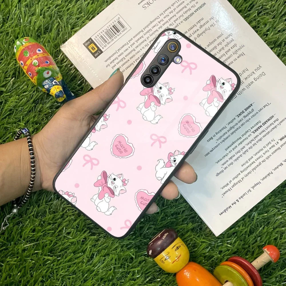 Cute Kitty Bliss Glass Case Cover For Realme/Narzo - ShopOnCliQ