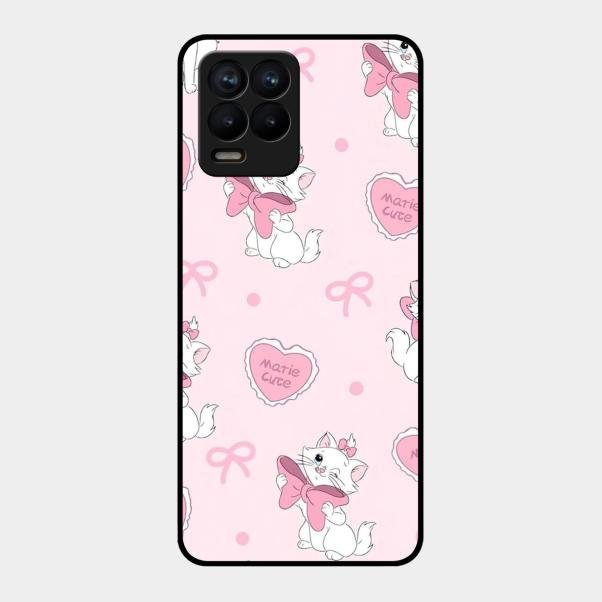 Cute Kitty Bliss Glass Case Cover For Realme 8 Pro