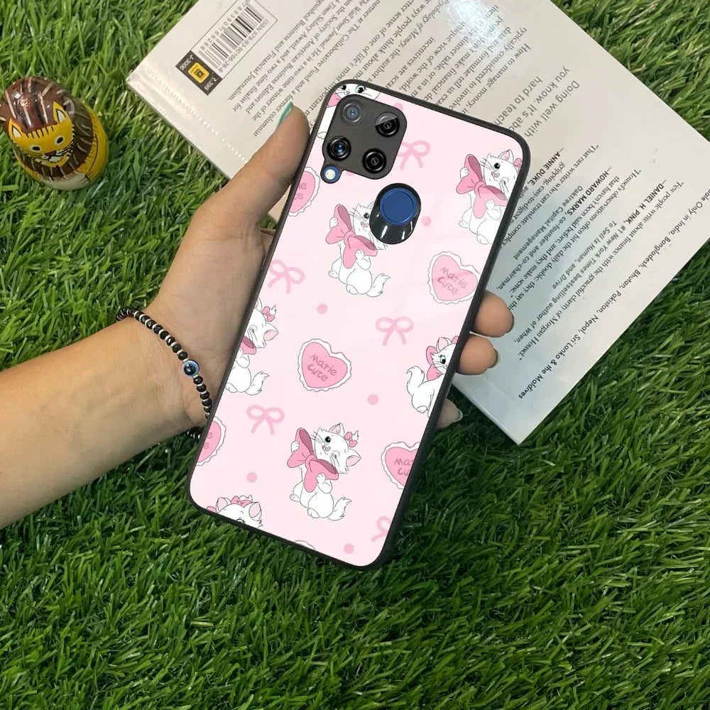 Cute Kitty Bliss Glass Case Cover For Realme/Narzo - ShopOnCliQ
