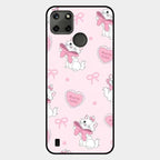 Cute Kitty Bliss Glass Case Cover For Realme C21Y