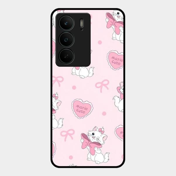 Cute Kitty Bliss Glass Case Cover For Realme C75 5G