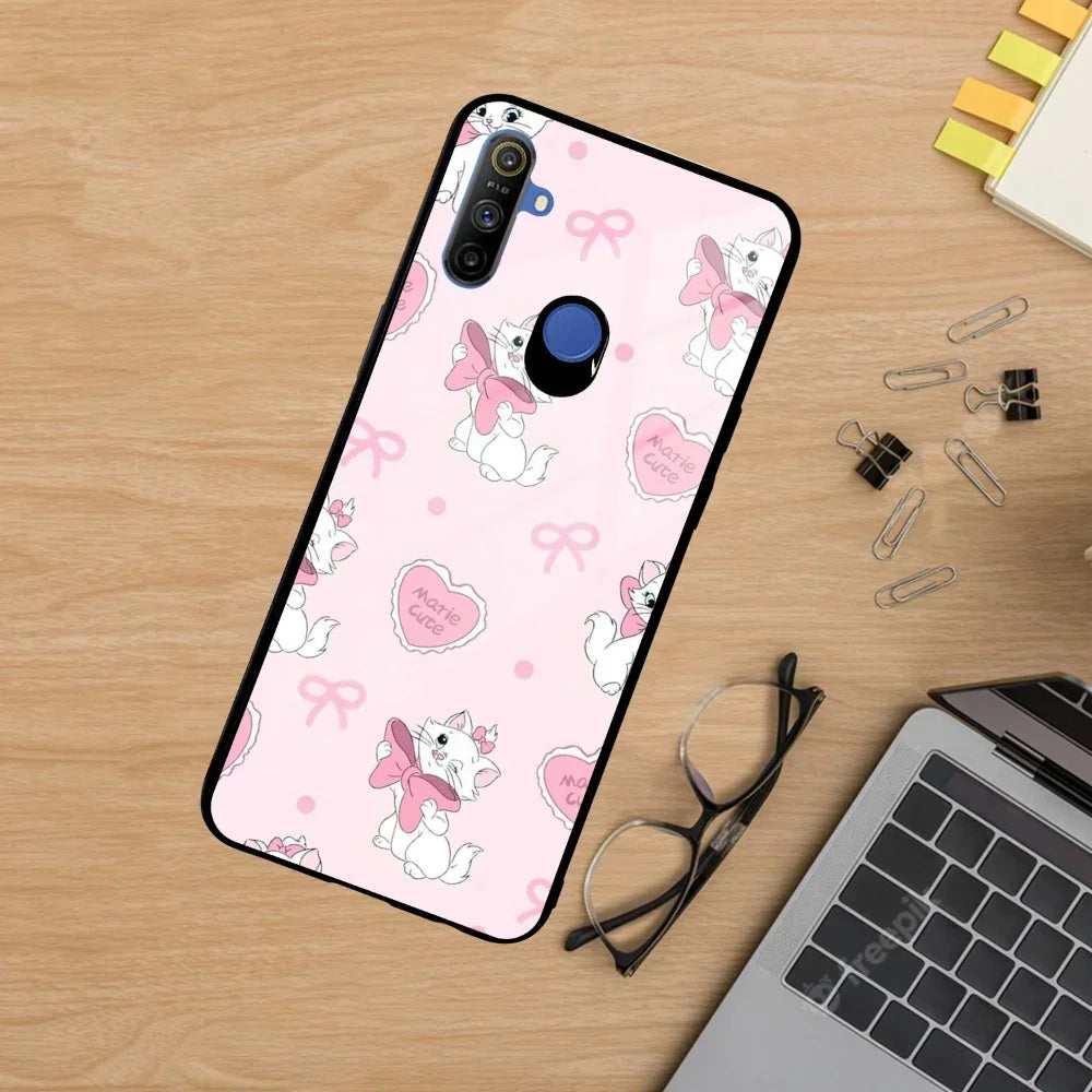 Cute Kitty Bliss Glass Case Cover For Realme/Narzo - ShopOnCliQ