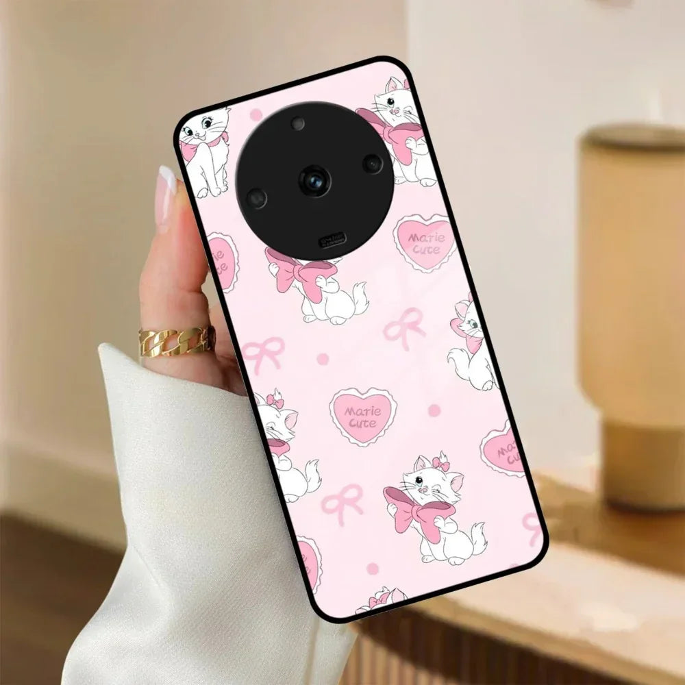 Cute Kitty Bliss Glass Case Cover For Realme/Narzo - ShopOnCliQ