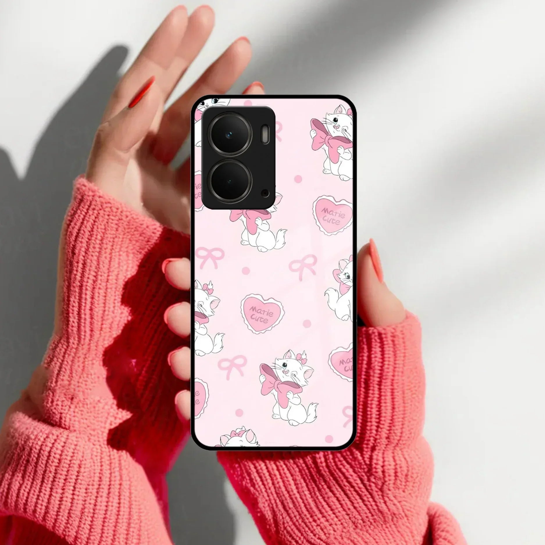 Cute Kitty Bliss Glass Case Cover For Realme/Narzo - ShopOnCliQ