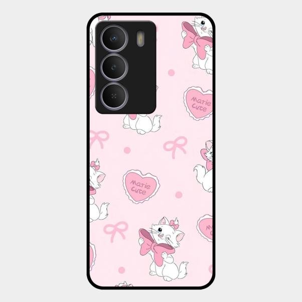 Cute Kitty Bliss Glass Case Cover For Realme P3 Lite 5G