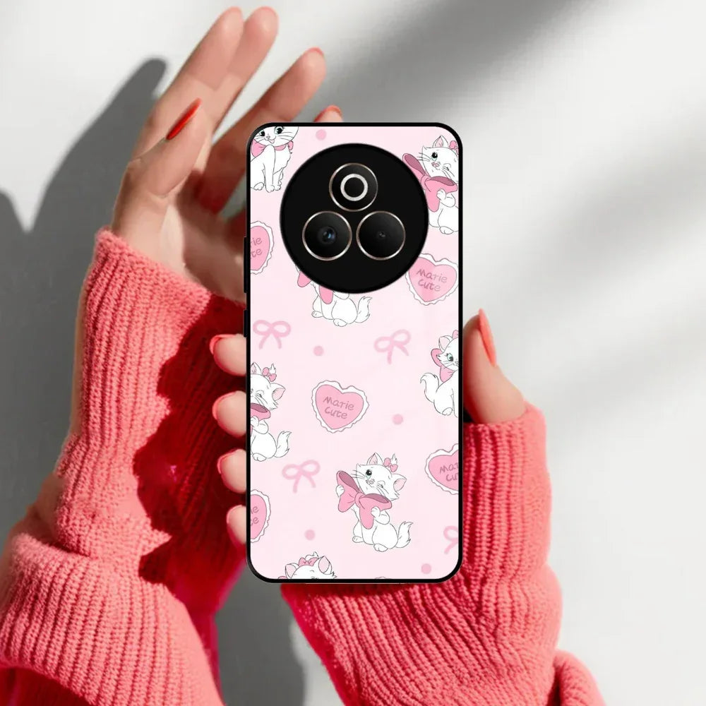 Cute Kitty Bliss Glass Case Cover For Realme/Narzo - ShopOnCliQ