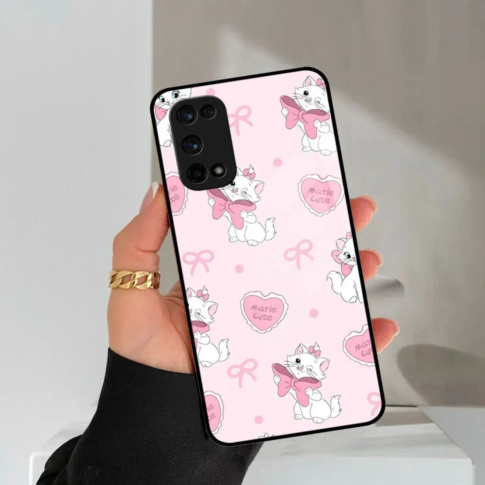 Cute Kitty Bliss Glass Case Cover For Realme/Narzo - ShopOnCliQ