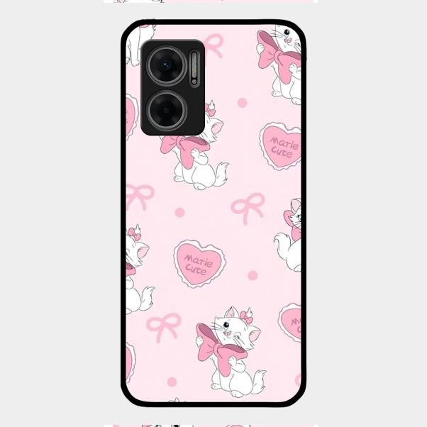 Cute Kitty Bliss Glass Case Cover For Redmi 11 Prime 5G