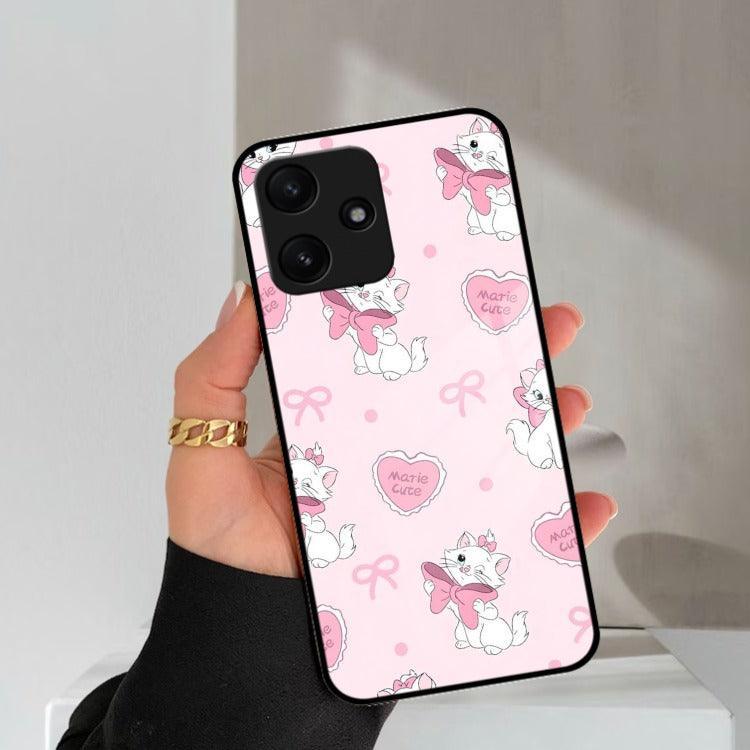Cute Kitty Bliss Glass Case Cover For Poco - ShopOnCliQ