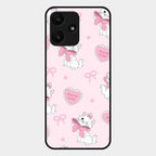 Cute Kitty Bliss Glass Case Cover For Redmi 12 5G