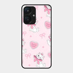 Cute Kitty Bliss Glass Case Cover For Redmi 13C 5G