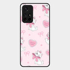 Cute Kitty Bliss Glass Case Cover For Redmi Note 11T 5G